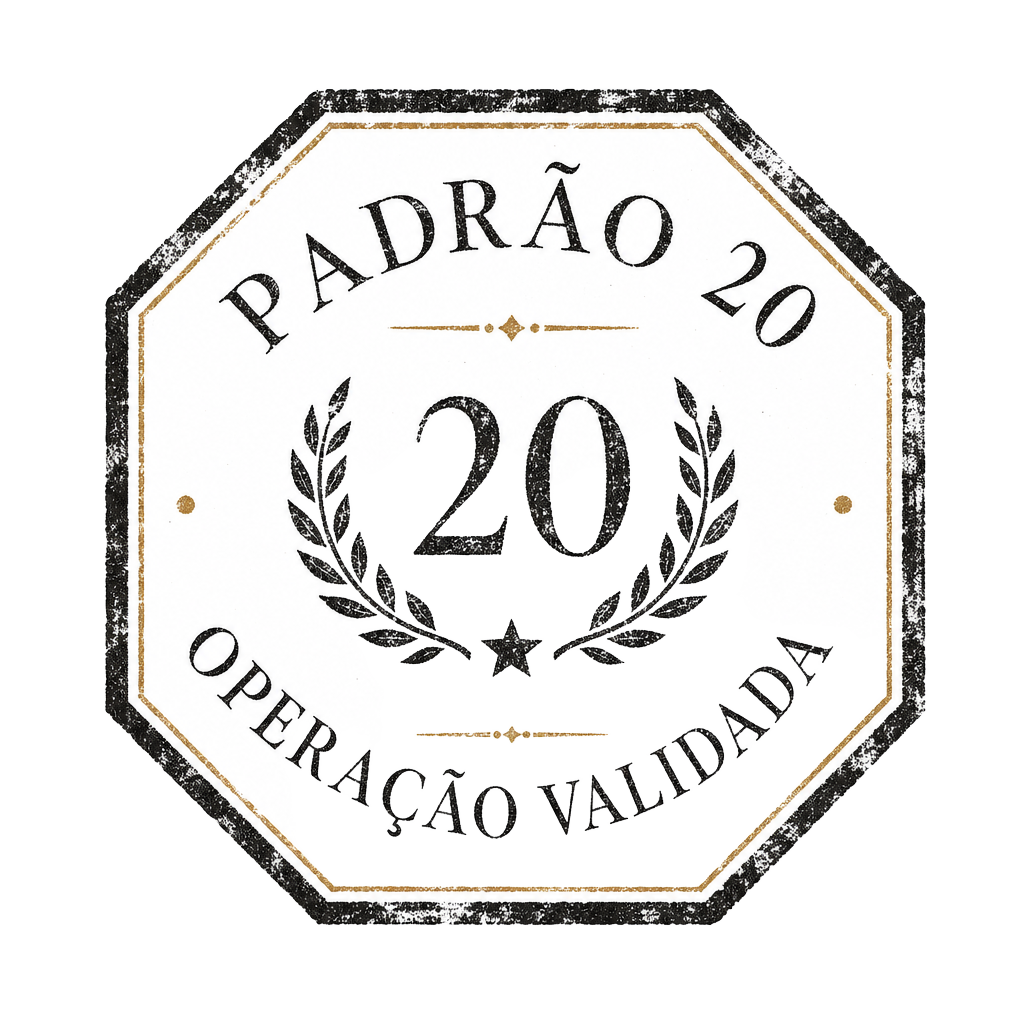 Selo Padrão 20 · Operação Validada